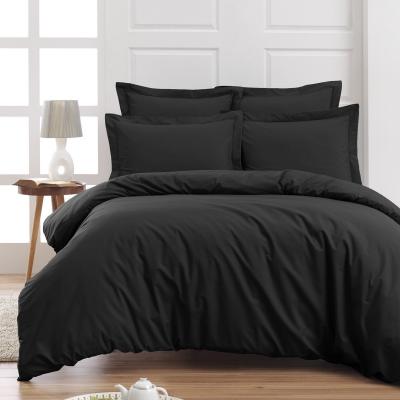 SENSEI MAISON Drap plat en percale de coton anthracite 180x290 cm