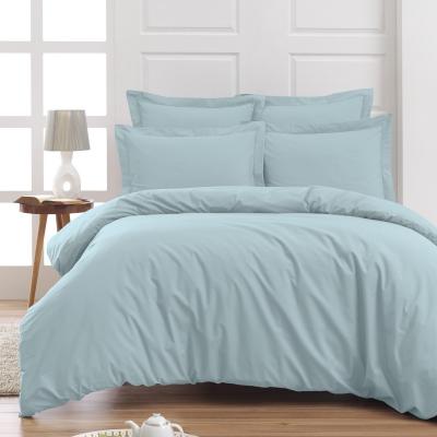SENSEI MAISON Ddrap plat en percale de coton bleu arctic 240x300 cm