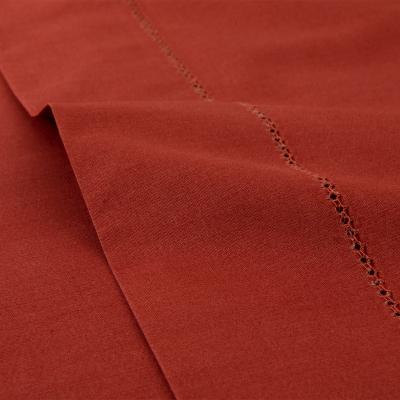 OLIVIER DESFORGES Drap plat en percale de coton rouge 240 x 300 cm