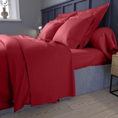 DODO Drap plat Satin de coton Coloris Rouge 270x300 cm - 