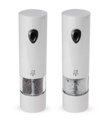 PEUGEOT Duo de moulin &agrave; poivre et sel &eacute;lectrique phenix blanc 20cm phenix