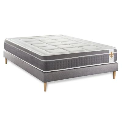 LITIER DELUXE Matelas sommier 160x200 ressorts ensach&eacute;s et m&eacute;moire de forme Trente