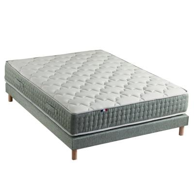 SELENIA Ensemble matelas ressort 7 zones sommier vert 140x190
