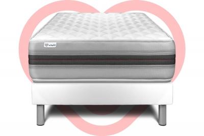 VITALIT Ensemble matelas 90x190 Mousse polyur&eacute;thane &agrave; m&eacute;moire de forme - 26 cm