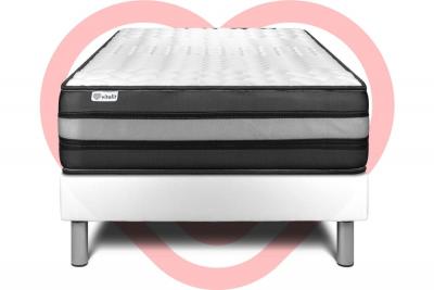 VITALIT Ensemble matelas 90x200 Mousse polyur&eacute;thane &agrave; m&eacute;moire de forme - 24 cm