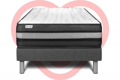 VITALIT Ensemble Sommier Matelas 90x200 VITALPOWER ZEN - 23cm - Ferme