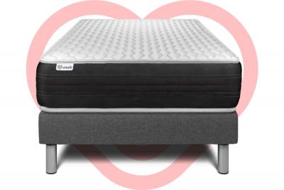 VITALIT Ensemble VITALSPRING 90 x 200 cm sommier Kit gris