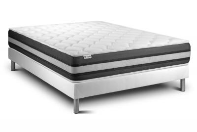 VITALIT Ensemble Ressorts et M&eacute;moire de forme 180x200cm kit Blanc