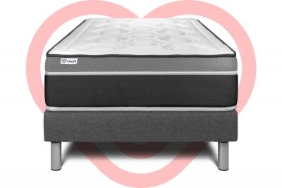 VITALIT Ensemble Sommier Matelas 90x200 VITAL CARE - 26cm - Equilibr&eacute;