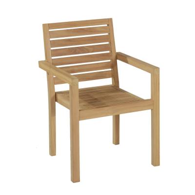 TECK ATTITUDE Teck'Attitude Fauteuil de Jardin empilable en Teck Tivoli