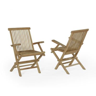 TECK ATTITUDE TECK'Attitude Fauteuils de jardin pliants en teck Java (lot de 2)