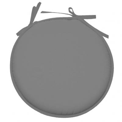 GENERIQUE Galette de chaise ronde en polyester Gris Souris