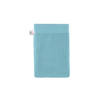 ANNE DE SOLENE Gant de toilette coton azur 16x22 cm