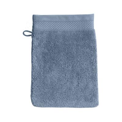 ANNE DE SOLENE Gant de toilette coton gentiane 16x22 cm