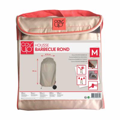OVIALA Housse de protection pour barbecue rond (&Oslash;70 x 80 cm) - Taupe