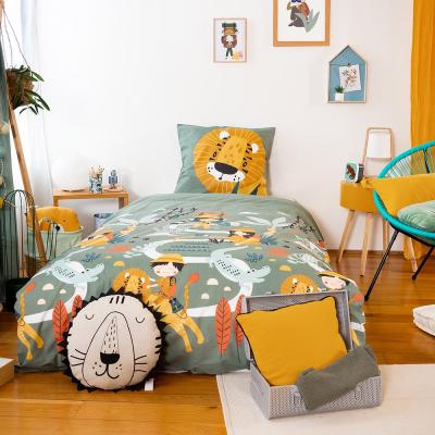 HOME COLLECTION Parure de lit enfant 140x200cm r&eacute;versible 100% coton adouci