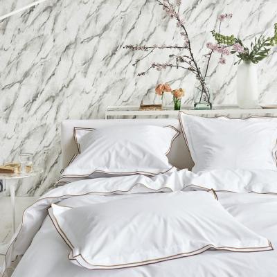 DESIGNERS GUILD Housse de couette en percale de coton Astor Marron et Ocre 140x200 cm