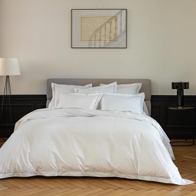 ANNE DE SOLENE Housse de couette coton sablexblanc 260x240 cm