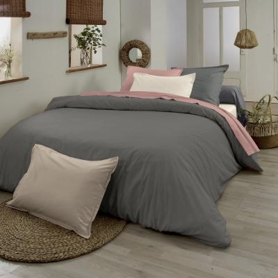 TRADI LINGE Housse de couette en 100% coton biologique - Bronze - 240 x 220 cm