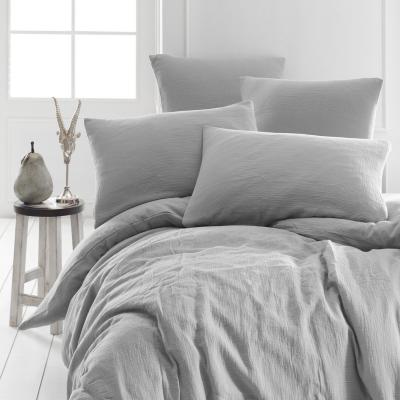 SENSEI MAISON Housse de couette en gaze de coton loft - gris perle - 260x240 cm