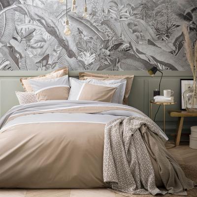 ESSIX Housse de couette en percale de coton beige 260x240