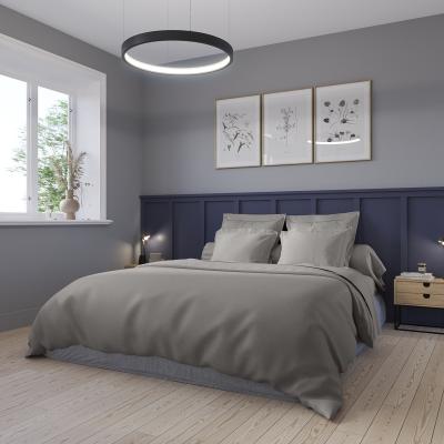 DODO Housse de couette Satin de coton Coloris Gris 240x260 cm - 