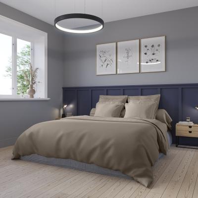 DODO Housse de couette Satin de coton Coloris Taupe 240x260 cm - 