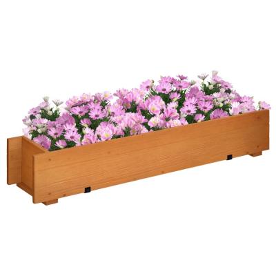 OUTSUNNY Jardini&egrave;re suspendue balconni&egrave;re - bois sapin pr&eacute;-huil&eacute;