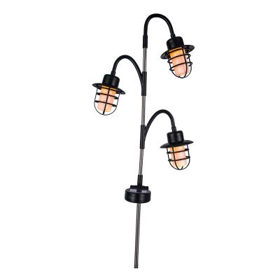 LUMISKY Balise solaire d&eacute;corative LED blanc chaud BERRY SPIKE H74cm