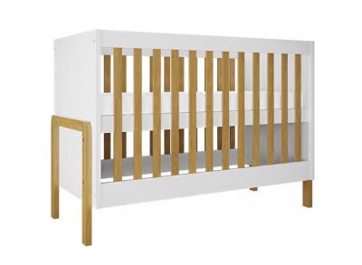 GENERIQUE Lit b&eacute;b&eacute; blanc kubi sans tiroir, sans matelas 124/66