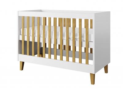 GENERIQUE Lit b&eacute;b&eacute; gris kubi sans tiroir, sans matelas 124/66