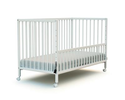 WEBABY  Lit &agrave; barreaux cododo bois blanc 60x120 cm