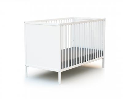WEBABY  - Lit b&eacute;b&eacute; 60x120 cm &agrave; panneaux - Blanc