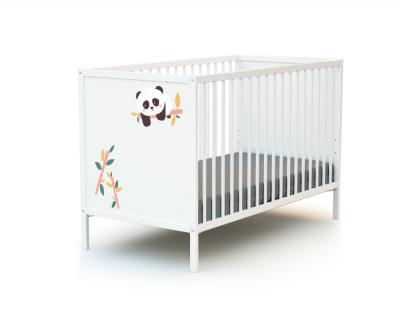 WEBABY  - Lit b&eacute;b&eacute; &agrave; panneaux Panda Blanc