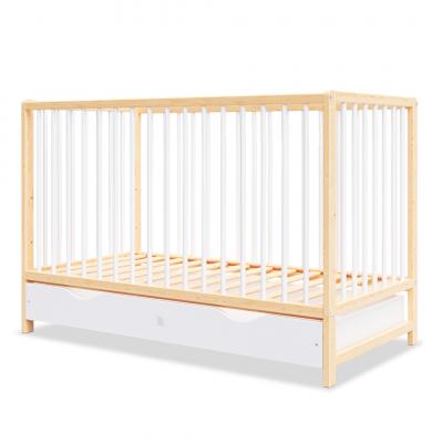 MINEA  Lit b&eacute;b&eacute; &eacute;volutif avec tiroir Mathis 60x120 cm (Matelas non Inclus)
