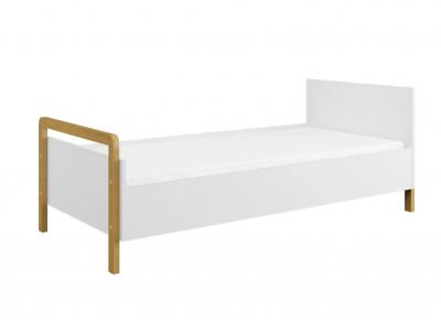 KOCOT KIDS Lit 80x180 sommier inclus victor - blanc et ch&ecirc;ne