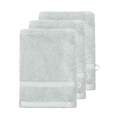 SENSEI MAISON Lot de 3 gants de toilette 600 g/m&sup2; glacier 16x22 cm