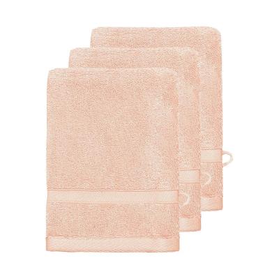SENSEI MAISON Lot de 3 gants de toilette 600 g/m&sup2; poudre 16x22 cm