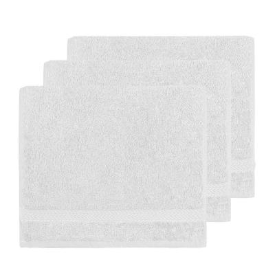 SENSEI MAISON Llot de 3 serviettes invit&eacute; 550 g/m&sup2; blanc 30x50 cm