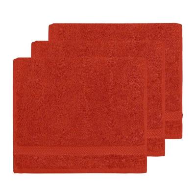 SENSEI MAISON Llot de 3 serviettes invit&eacute; 550 g/m&sup2; terracota 30x50 cm