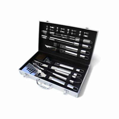 SWEEEK Mallette d'ustensiles pour barbecue et plancha - 18 pi&egrave;ces