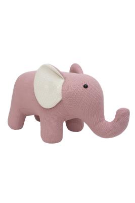 CROCHETTS Maxi &eacute;le&eacute;phant en peluche si&egrave;ge en 100% coton rose