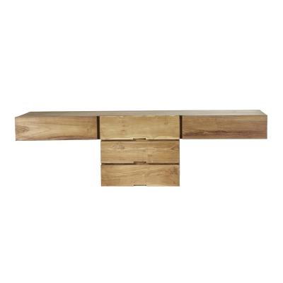 Meuble de salle de bain suspendu en teck massif 160 cm MILAN