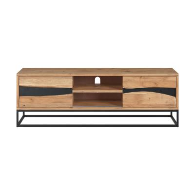 RENDEZ VOUS DECO Meuble TV Alabama en bois d'acacia massif et m&eacute;tal 140 cm