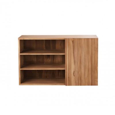 Meuble sous vasque en teck massif 120 cm - Naturel