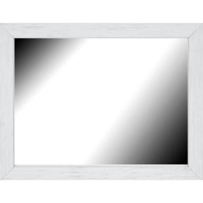 EMOTION Miroir Karma blanc en bois, 44x55 cm - fabriqu&eacute; en France