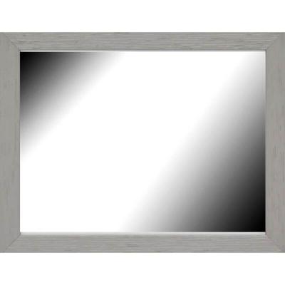 EMOTION Miroir en bois reconstitu&eacute; gris 44x55