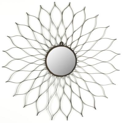 SAFAVIEH Miroir en fer/verre/bois noir
