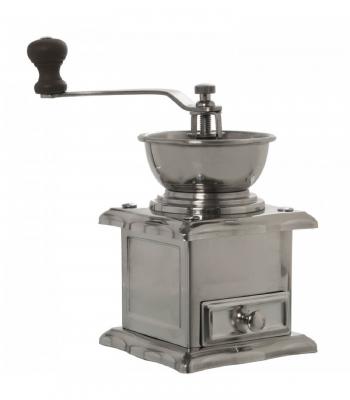 WADIGA Moulin &agrave; Caf&eacute; Manuel en Acier Inoxydable - Chrome/Inox