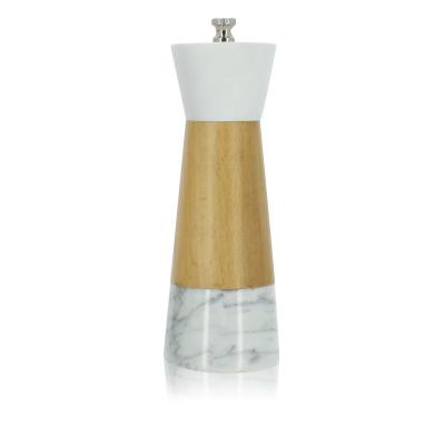 OGO LIVING OGO - Moulin &agrave; sel en marbre et bois naturel 17cm